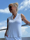 Sleeveless Zip Mock Neck | T296
