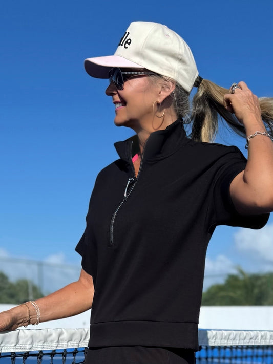 Techno Luxe Mock Neck Top | T299