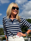 Nautical Ultra-Soft 3/4 Sleeve Top | T331