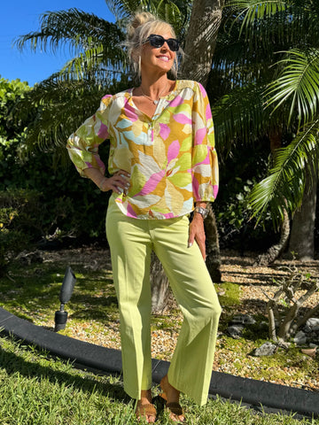 Flattering Palazzo Pant With Gold Button Detail | PA250