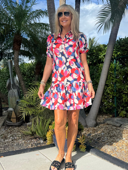 Spring Vibes Dress With Button Detail | D235