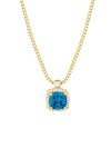 Belle Birthstone CZ Necklace | Gold