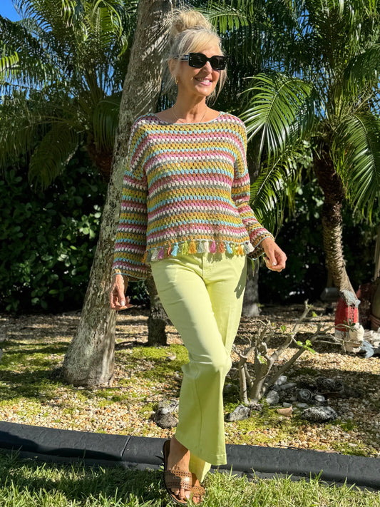 Flattering Palazzo Pant With Gold Button Detail | PA250