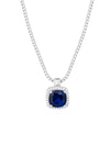 Belle Birthstone CZ Necklace | Silver