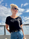 100% Linen Italian Perfect Tee | T231