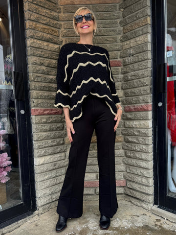 Robin’s Fave Flared Pant With Gold Detail | PA243