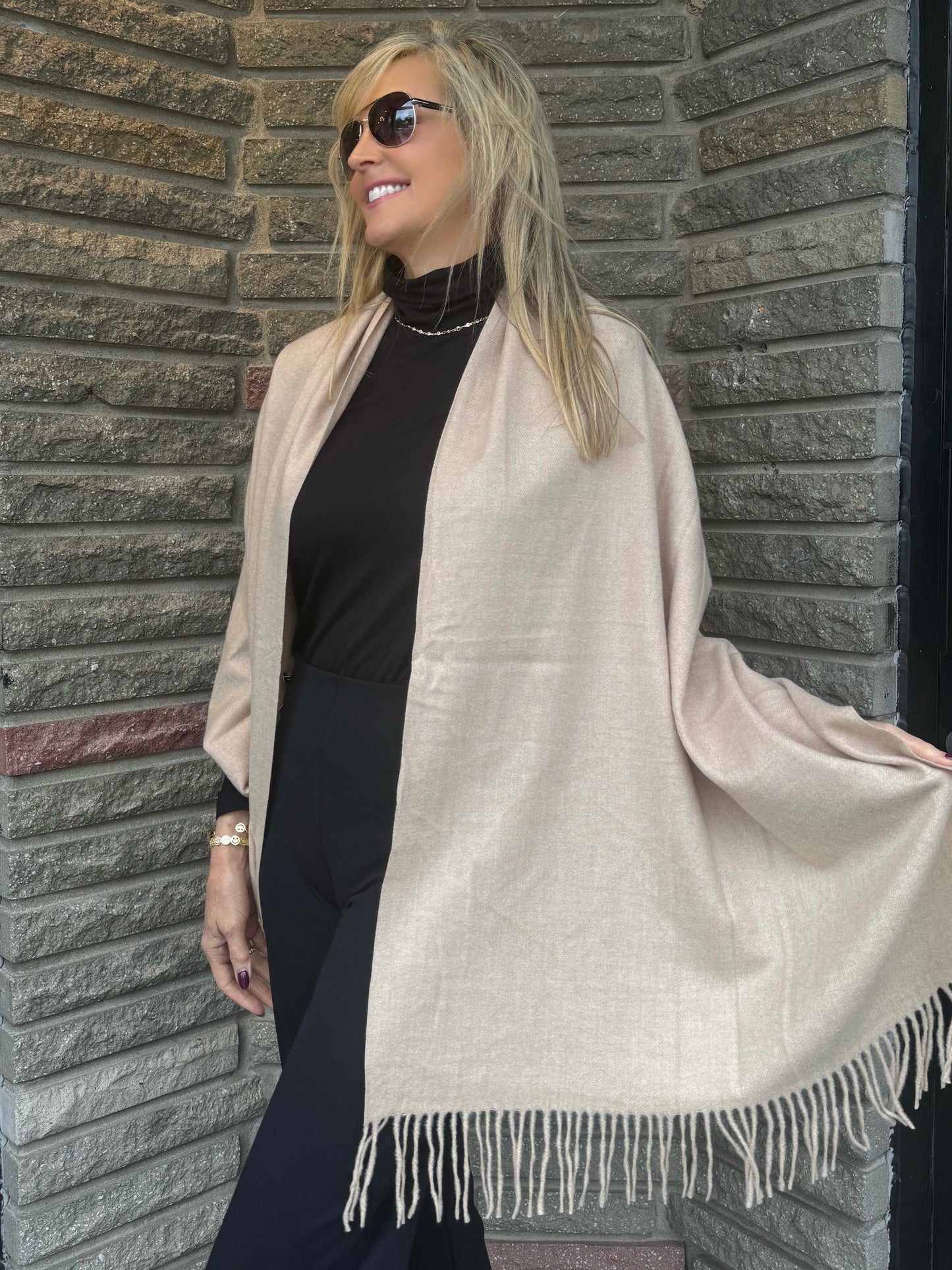 Luxury Pashmina With Fringe Detail | SC602