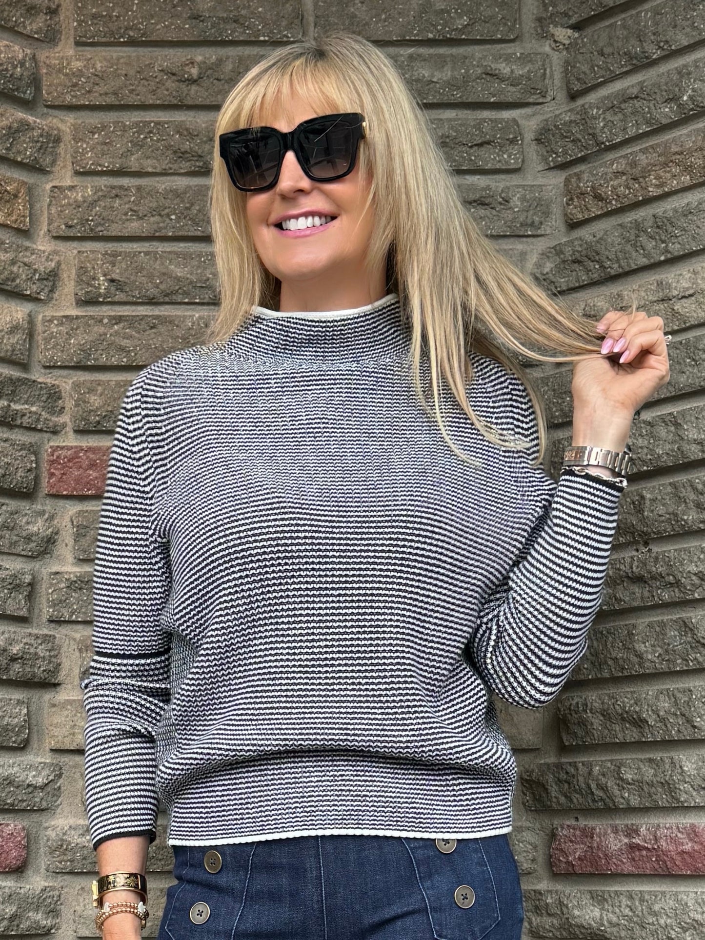 Pull à col montant Mandy Melange | T644