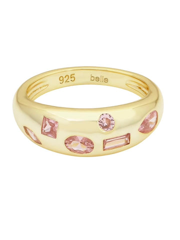 Luna Multi Stone Dome Ring