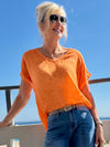 100% Linen Italian Perfect Tee | T231
