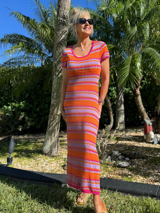 Nautical Scoop Neck Dress | D209