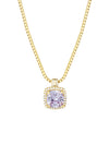 Belle Birthstone CZ Necklace | Gold
