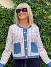 Bouclé Jacket with Denim Contrast | JK245