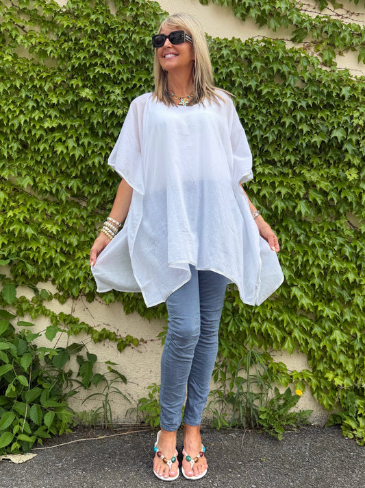 Fabulous 100% Cotton Tunic With Metallic Detail | P204