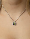 Belle Birthstone CZ Necklace | Silver