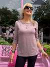 Artizan Fave Beyond Basic Long-Sleeve Top With Button-Front Detail | T353