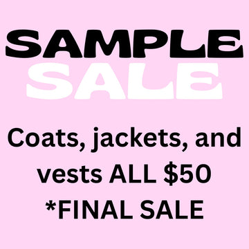 Sample sale $50!