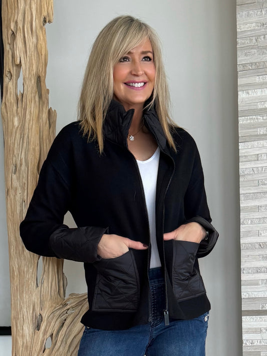 Luxe Zip Up With Nylon Pockets | JK236