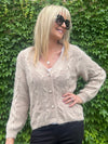Luxurious Eyelash Cardi With Decorative Buttons | C204