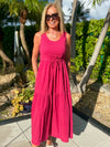 Sleeveless Boat Neck Maxi Dress | D212