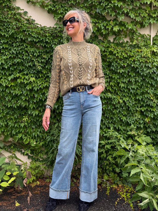 High Rise Jean With Cuff | JN222