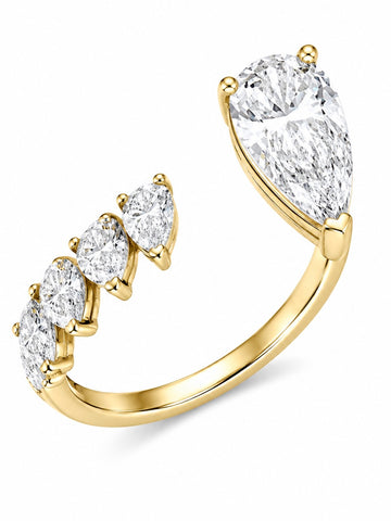 Belle CZ Stone Adjustable Ring