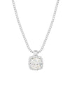 Belle Birthstone CZ Necklace | Silver