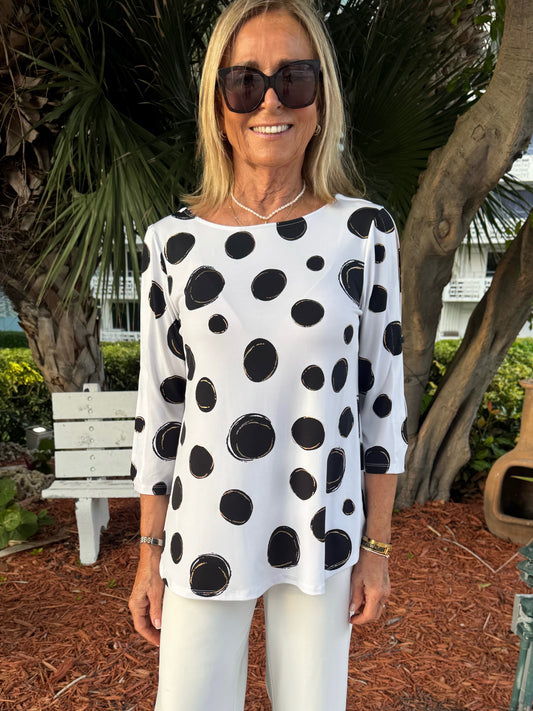 Sexy Slit 3/4 Sleeve Top | T230