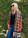 Cozy Houndstooth Blanket Scarf | SC208