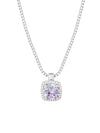 Belle Birthstone CZ Necklace | Silver