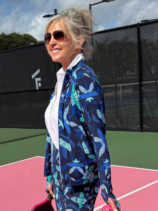 Athleisure Printed Zip-Up Jacket | JK239