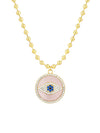 The Athena Medallion Necklace | Ball Bead Necklace