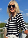 Nautical Ultra-Soft 3/4 Sleeve Top | T331