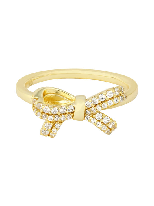 Bow Pavé CZ Ring
