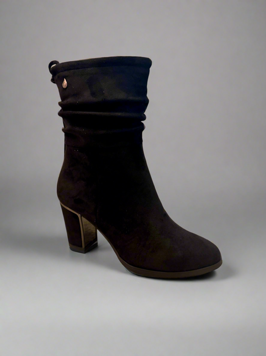 Suede Bootie With Slouching | BT212