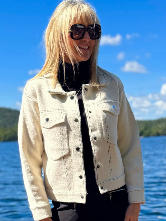 Contrast Stitch Fashion Jacket | JK214