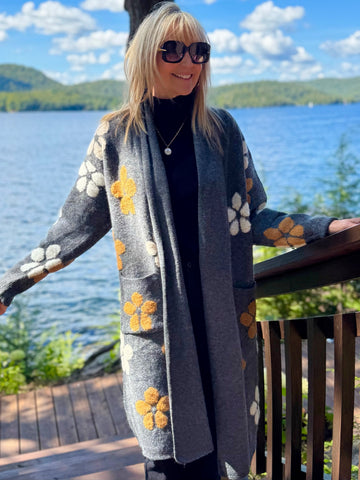 Cozy Floral Cardi | C209