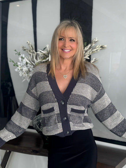 Super Soft Trendy Striped Cardi | C211
