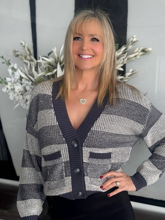 Super Soft Trendy Striped Cardi | C211