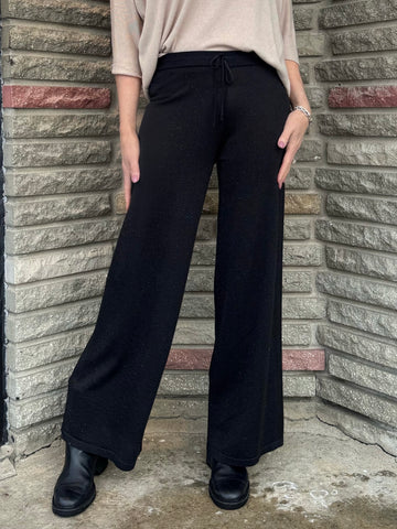 Pull-On Glitter Italian Athleisure Pants | PA244