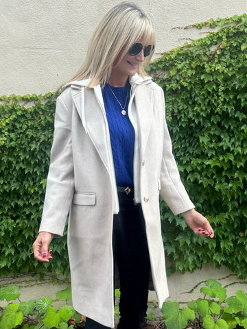 Trench Coat With Fooler Hoodie | JK211