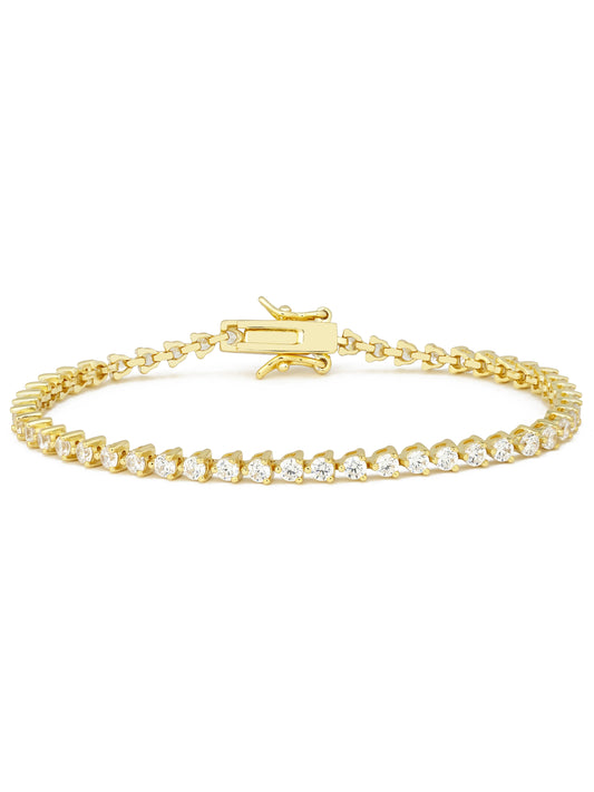Round Cut CZ Tennis Bracelet