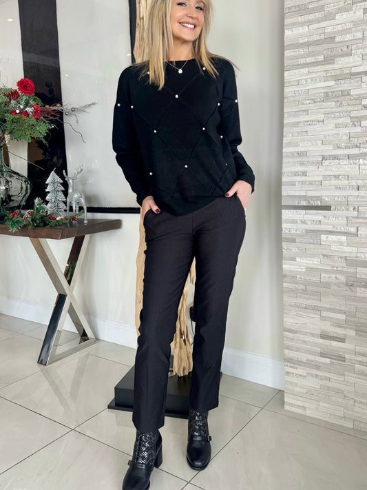 Sparkle Pull-On Ankle Pant | PA238