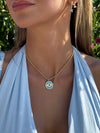 The Athena Medallion Necklace | Ball Bead Necklace