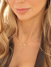 Teardrop Ball Bead CZ Necklace