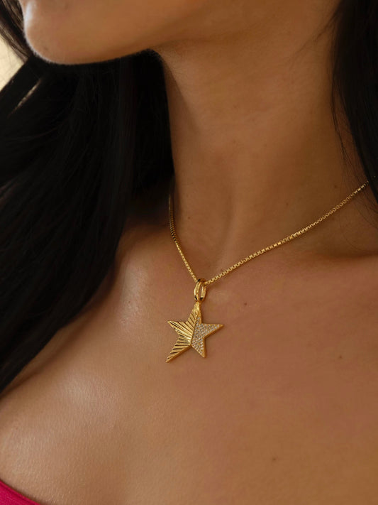 Superstar CZ Charm Pendant