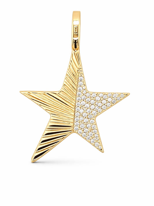 Superstar CZ Charm Pendant