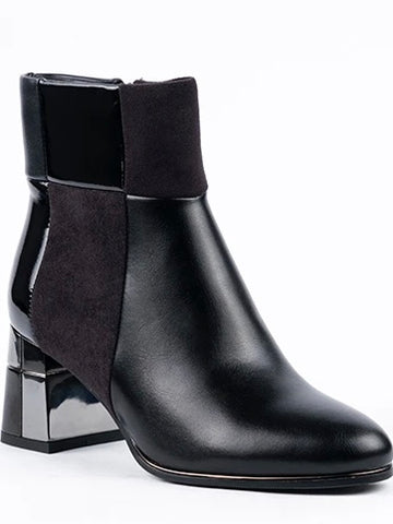 Faux Leather & Suede Booties | BT209