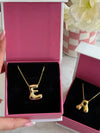 Collier avec initiales en forme de bulle | BE100