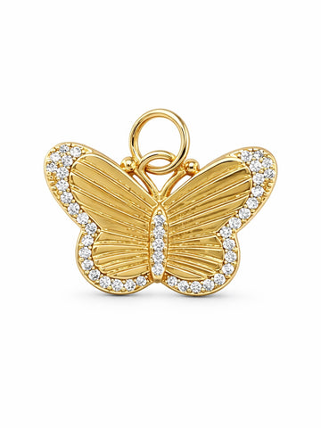 Butterfly CZ Charm Pendant